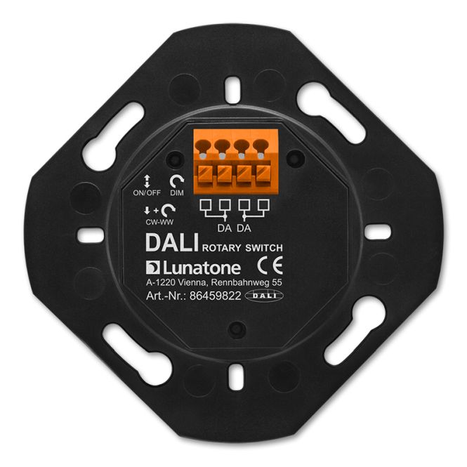 Lunatone Dreh- und Tastenknopf DALI ROT RGBW PS 70mA – 86459822-RGBW-PS