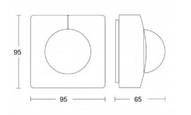 Steinel Professional motion detector IS 3360 MX Highbay PF surface mounted square