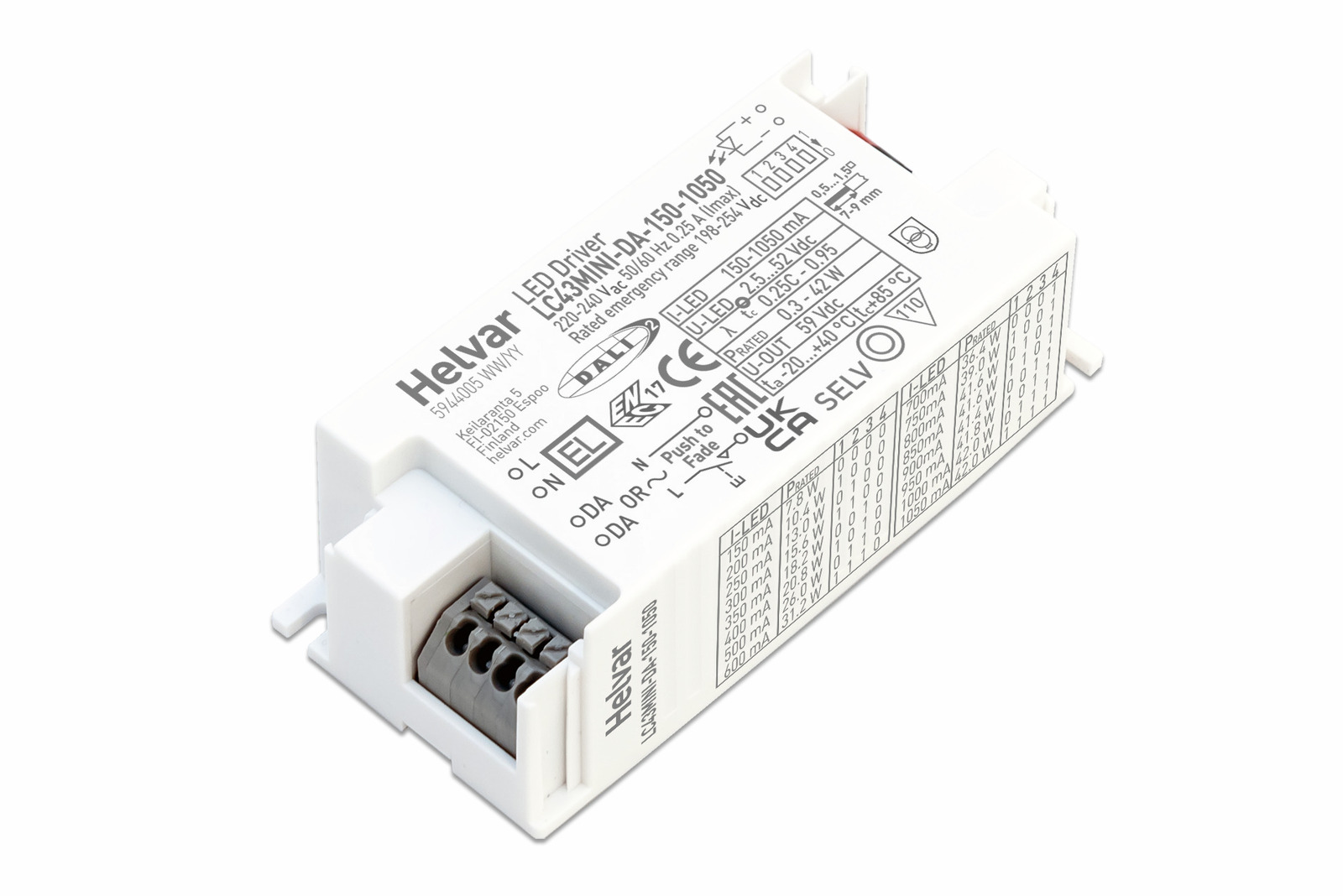 Helvar LED-Treiber LC43MINI-DA-150-1050 - 5944005
