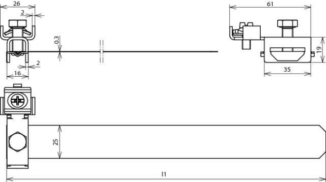 DEHN Erdungsbandrohrschelle D 26,9-114,3mm BRS27114AQ425V2A - 540911