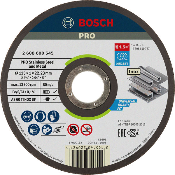 Bosch Power Tools PRO Stainless Steel and Metal Trennscheibe 2608600545