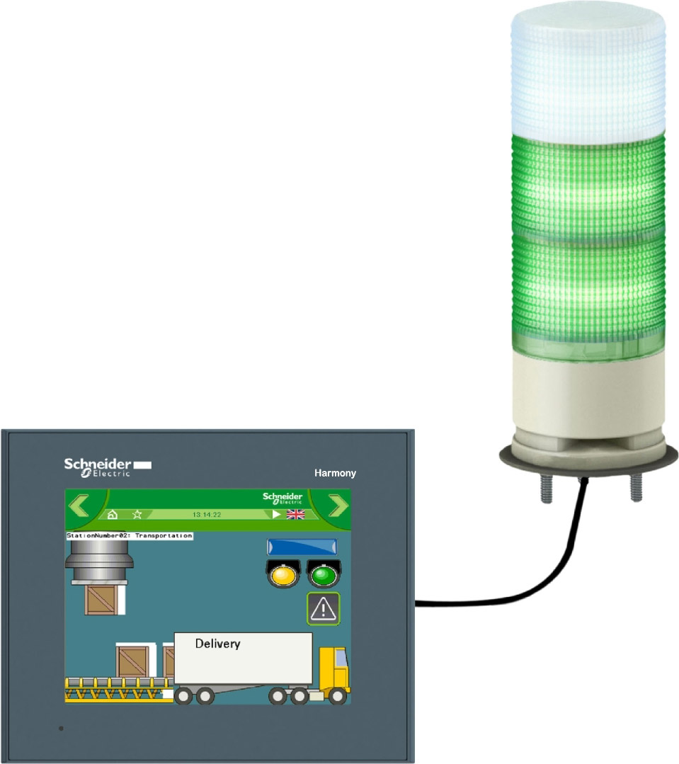 Schneider Electric USB Leuchtsäule Direktbefestigung XVGU3SWV