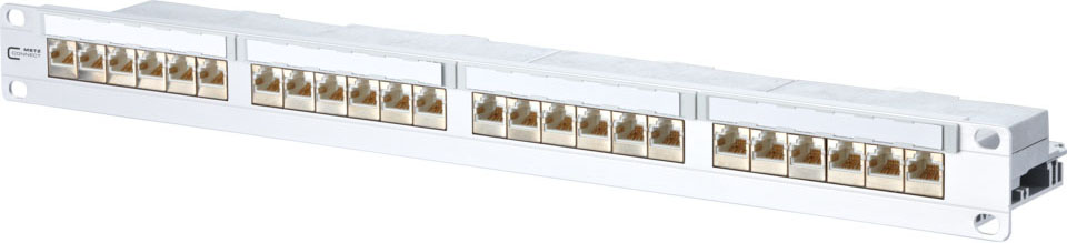 Metz Connect 24-Port Panel E-DAT C6 1HE Alu modular LSA TN MP24 mod