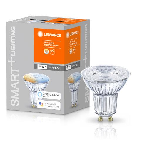 Ledvance LED-Leuchtmittel SMART+ WiFi SPOT GU10 Tunable White 50 45 ° 4.9 W/2700...6500 K GU10  - 4058075485679