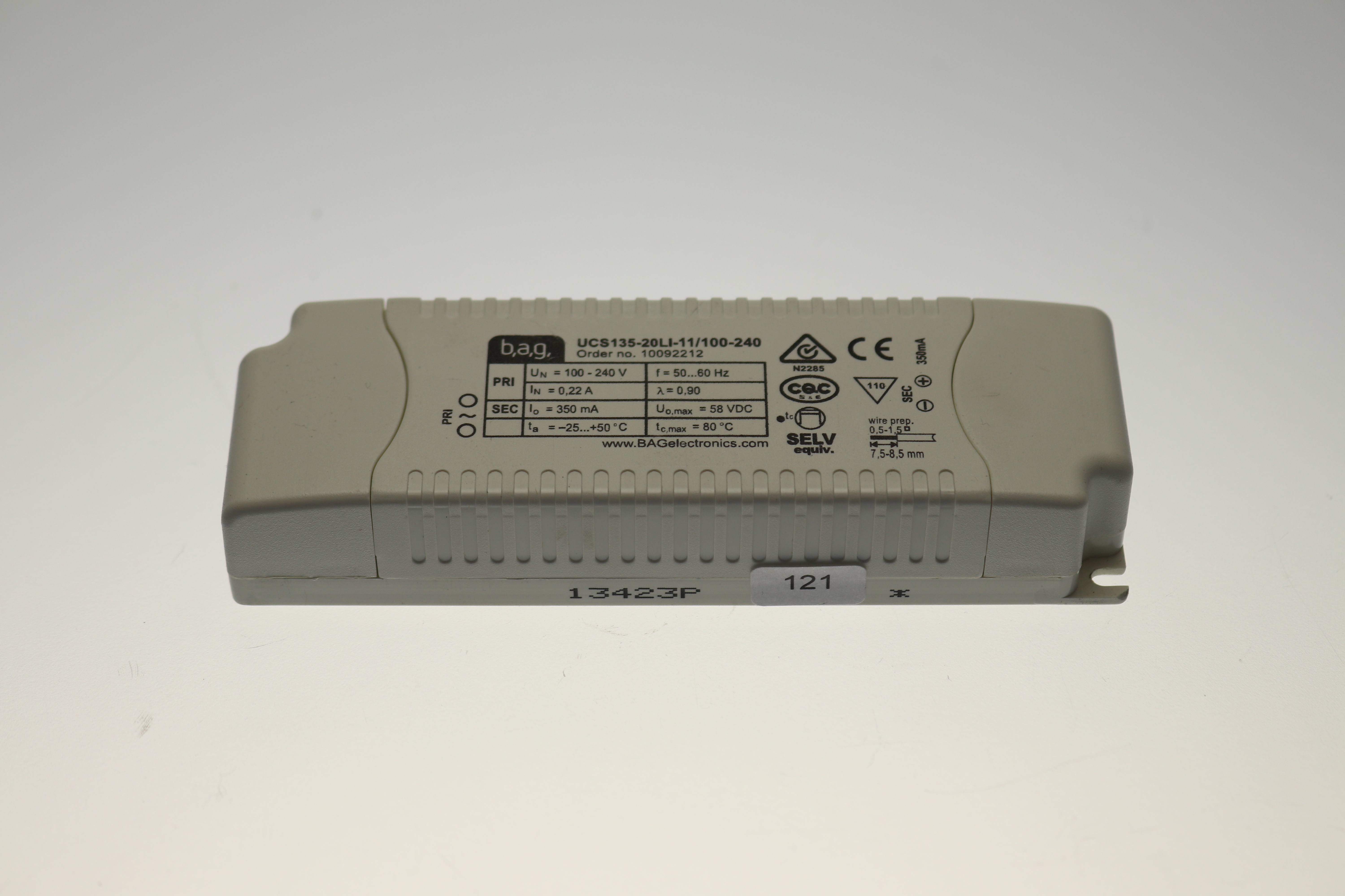 BAG EVG UCS135-20LI-11/100-240 - 10092212 BAG EVG UCS135-20LI-11/100-240 - 10092212