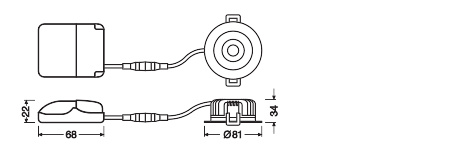 Ledvance LED spotlight SPOT AIR FIX 6W 927 PS DIM IP65 BK - 4099854000188