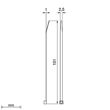 Unex Kabelbinder blau detektierbar 2,5x101 2221DT