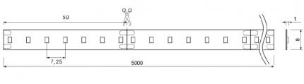 Weloom LED-Tape 3000K 980lm 9,6W 24V 5m 8mm Weloom
