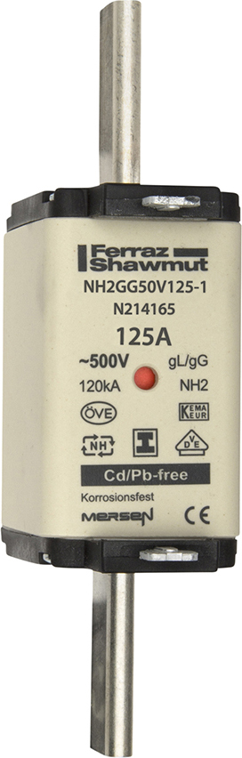 Mersen NH-Sicherungseinsatz SG Gr.2 gG 125A/500V KM NH2GG50V125-1