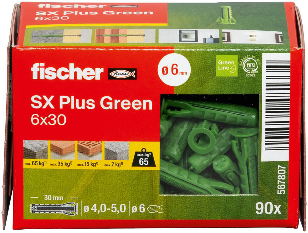 Fischer Deutschl. Dübel SX Plus Green 6x30 - 567807