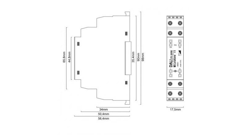 Lunatone Universaldimmer DALI PD 300W Hutschiene - 86458619-300U-HS