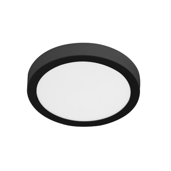 Brumberg surface-mounted LED panel Flat37, black, round - 12246083