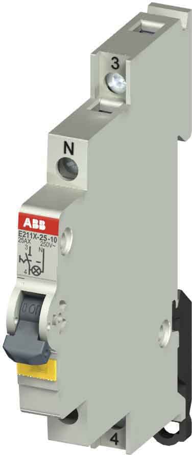 ABB Stotz S&J Ausschalter mit LED gelb E211X-16-10