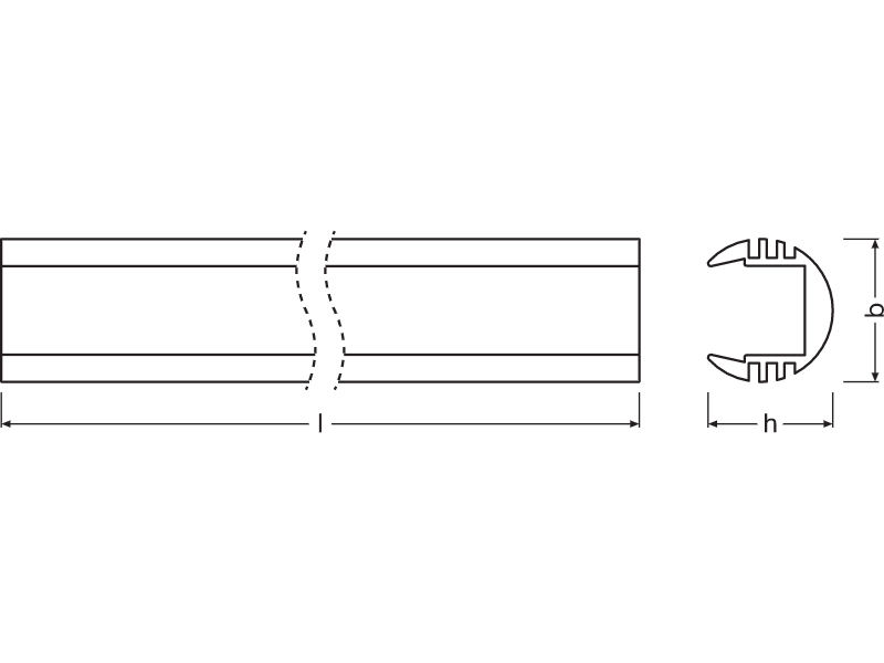 Ledvance Medium Profile für LED-Strips -PM02/R/18X15,5/10/2