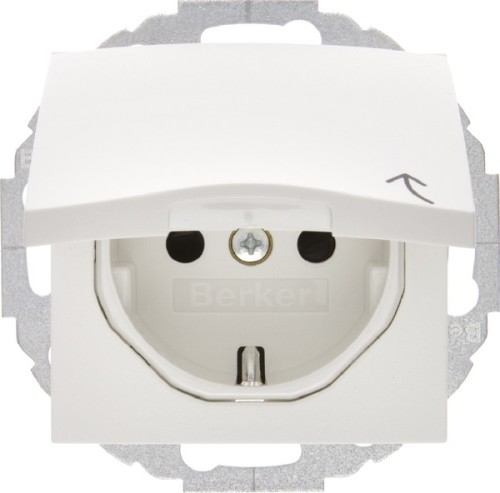 Berker Schuko-Steckdose pws + Klappdeckel 47441909 - 47441909 günstig online kaufen