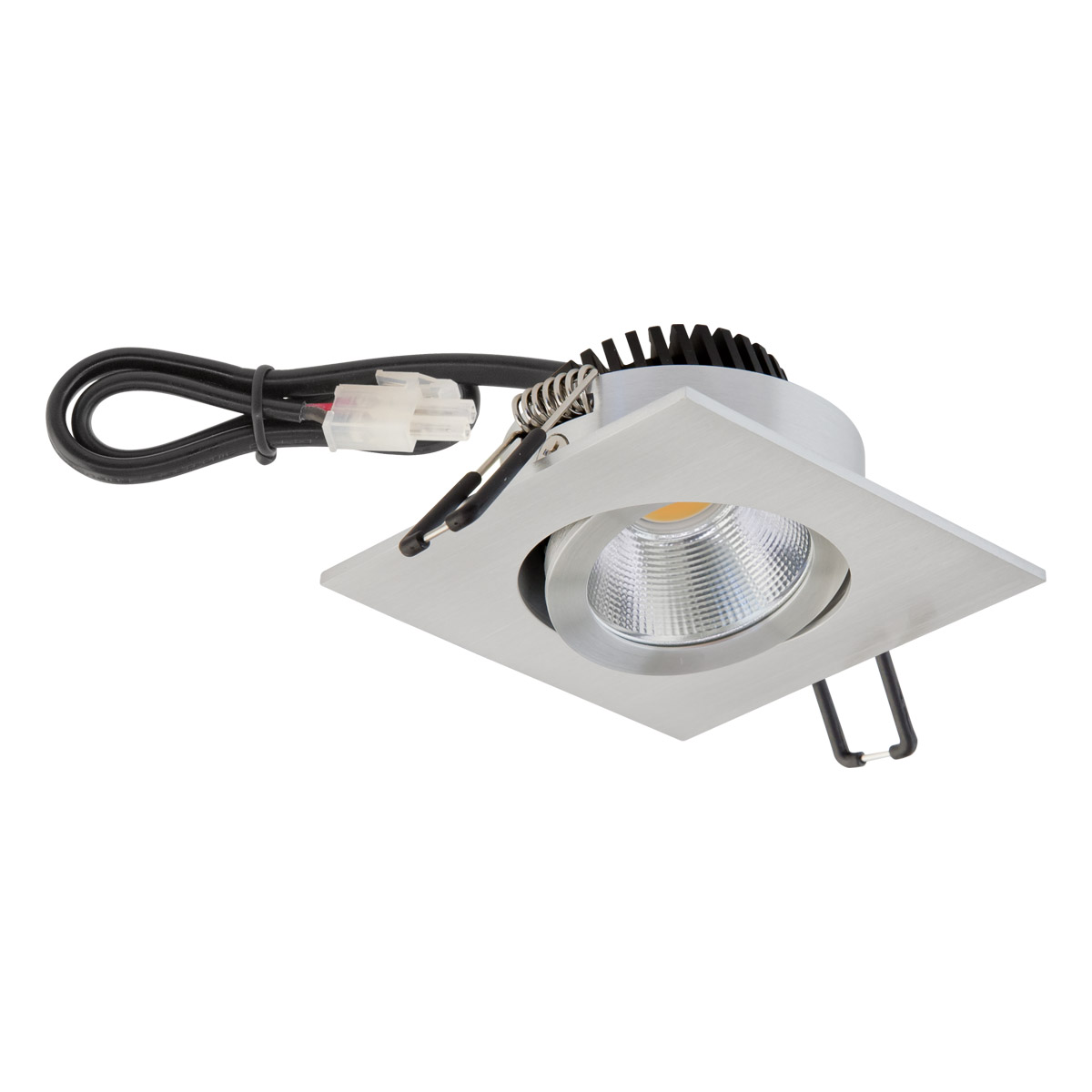 EVN Lichttechnik P-LED Deckeneinbauleuchte 3000K 350mA quad.alu PC24061402 günstig online kaufen