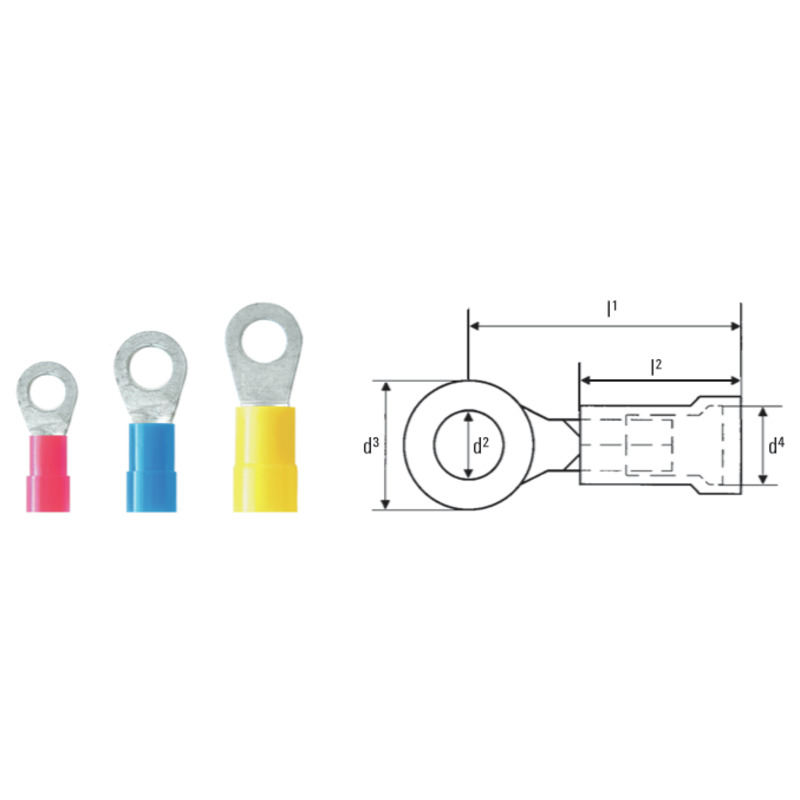 WeidmÃ¼ller Ringkabelschuhe 0,5-1,5qmm M8 rot LIR 1,5M8 V