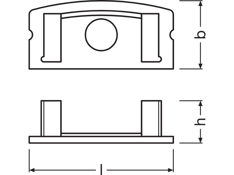 Ledvance Flat Profiles for LED Strips -PF04/EC/H - 4058075277724