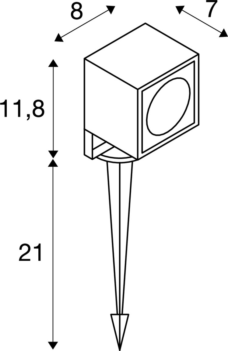 SLV NAUTILUS 10, Outdoor Spiessleuchte, LED, 3000K, IP65, eckig, anthrazit, 9W - 231035