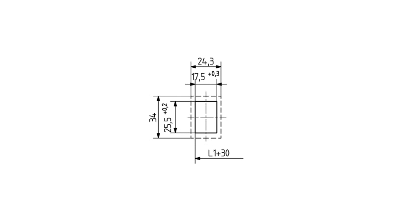 BJB G13 Twin slot lamp lampholder Snap in foot 25.5 x 17.5 mm 27.240.U301.81