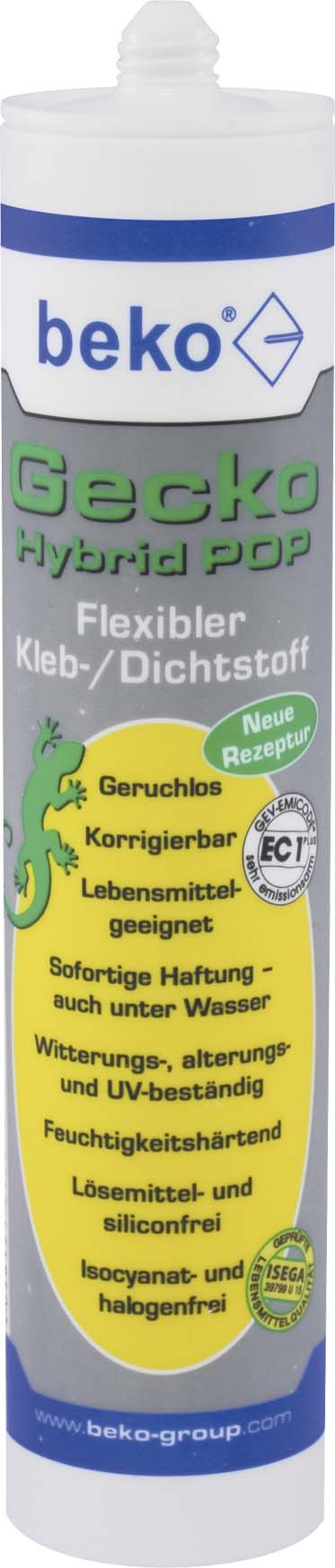 Beko Gecko Kleb-/Dichtstoff 310ml HybridPOP weiß 2453101 Beko Gecko Kleb-/Dichtstoff 310ml HybridPOP weiß 2453101