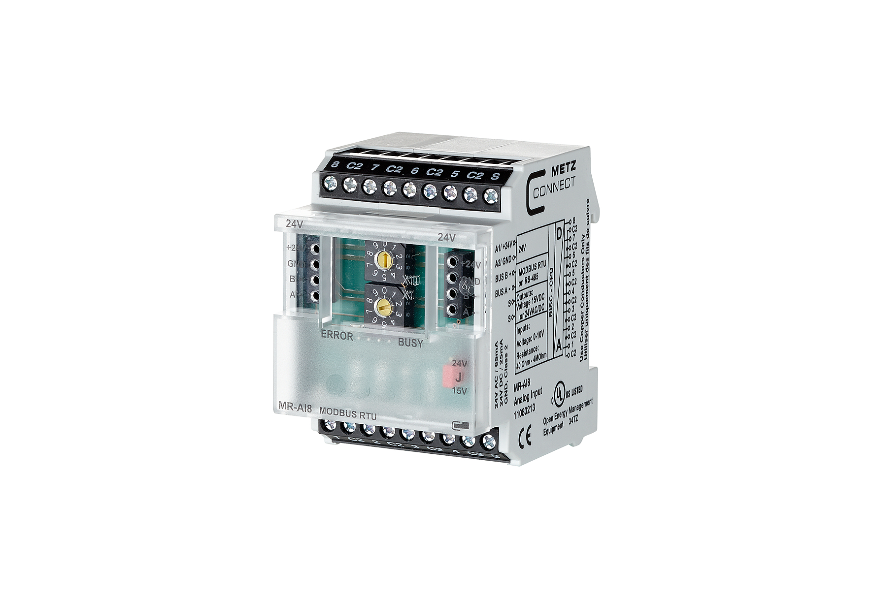 Metz Connect Modbus-Modul MR-AI8 Modbus RTU 11083213
