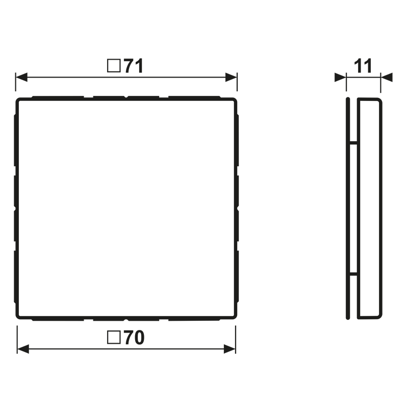 Jung Blind-Abdeckung ws kompl.mit Tragring LS 994 B - LS994B