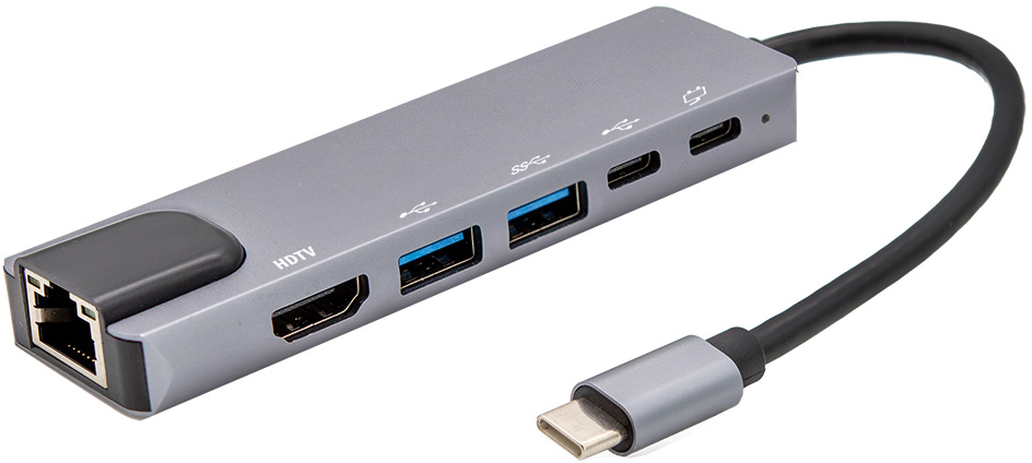 E+P Elektrik USB-C Multiport-Adapter 6-fach MPA 6