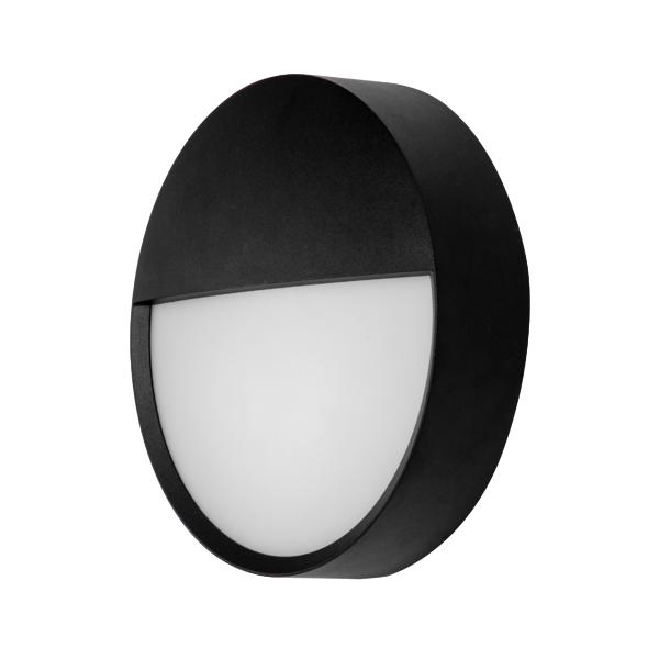 Brumberg LED wall light 12W 230V round textured black - 10037183