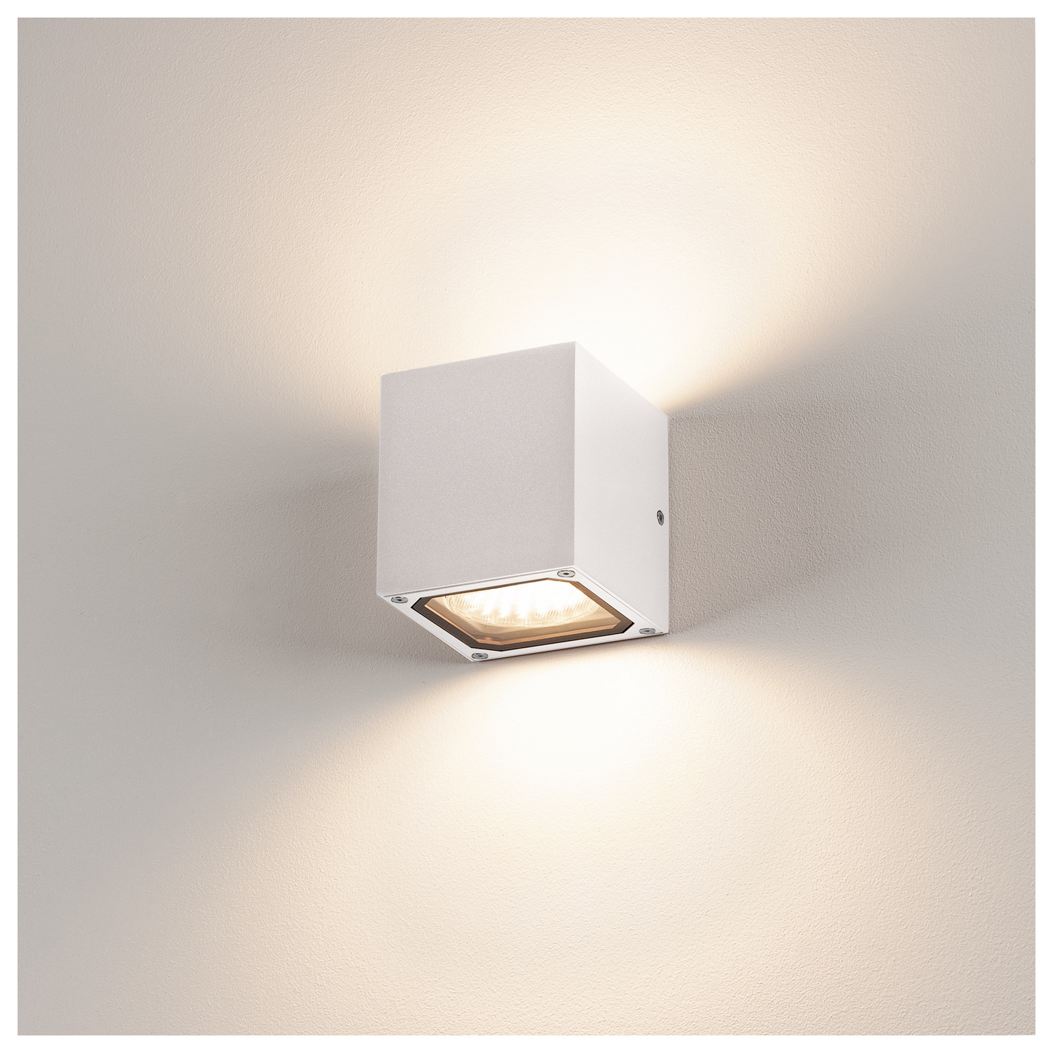 SLV SITRA CUBE, Outdoor Wandleuchte, TCR-TSE, IP44, weiß, max. 18W - 232531