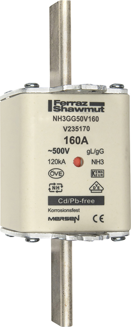 Mersen NH-Sicherungseinsatz SF Gr.3 gG 160A/500V KM NH3GG50V160 - V235170