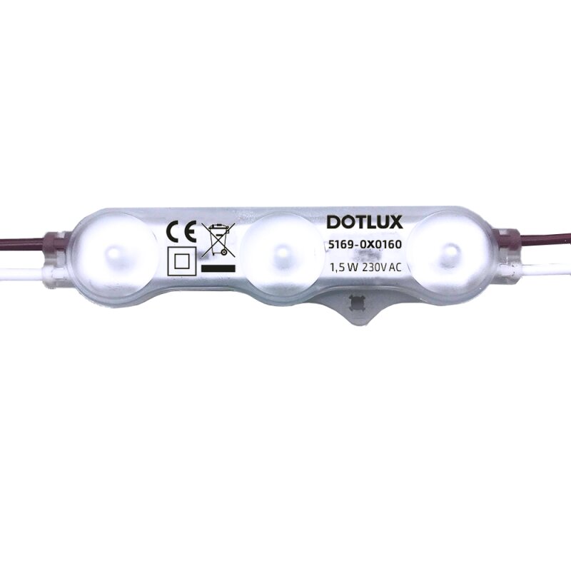 DOTLUX LED module ACplus 1.5W 160 degrees IP67 3000K 100 chain - 5169-030160