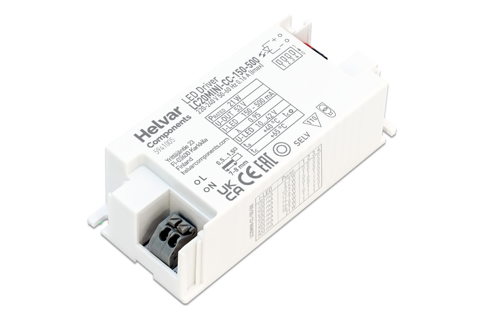 Helvar LED-Treiber LC20MINI-CC-150-500 - 5941005