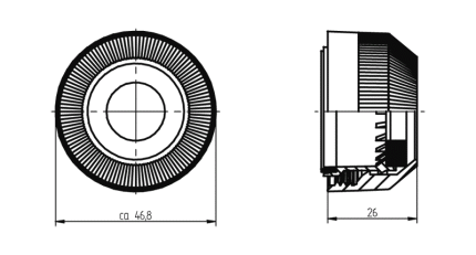 BJB Schutzrohrkaschierung für Fass. G5 27.660, 27.661 - 27.660.U301.50