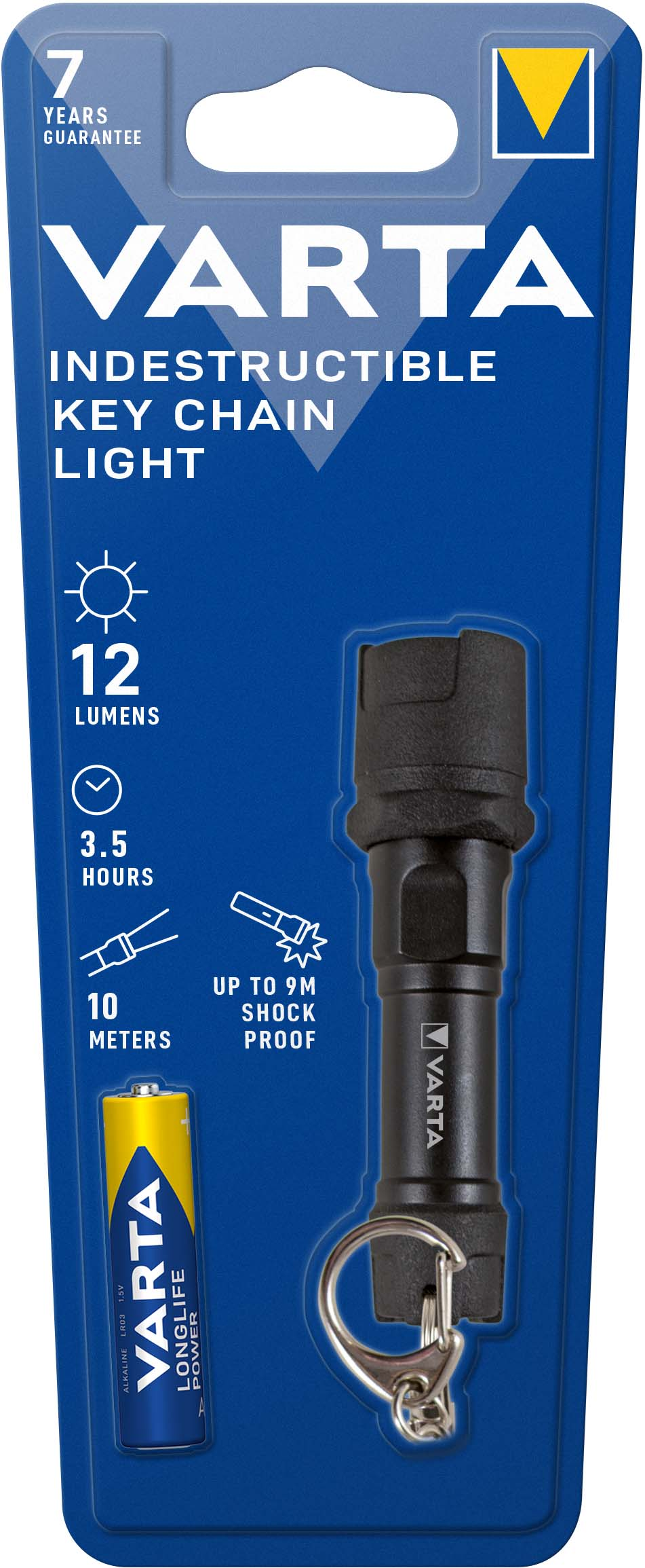Varta Cons.Varta Leuchte Indestructible KeyChainLight +1AAA 16701