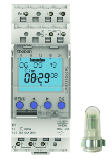 Theben Dämmerungsschalter m.Aufbaulichtsensor LUNA 121 top3 RC AL - 1210130