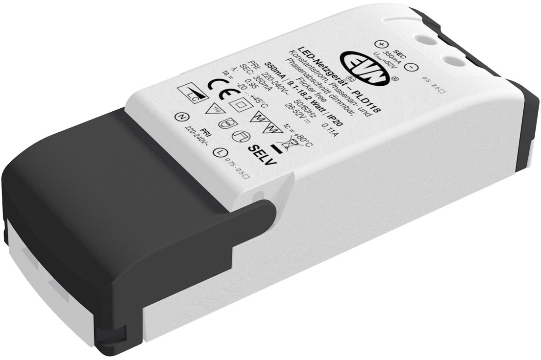 EVN Lichttechnik LED-Netzgerät 350mA 9,2-18,2W PLD 118 - PLD118 EVN Lichttechnik LED-Netzgerät 350mA 9,2-18,2W PLD 118 - PLD118