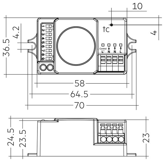 Tridonic Bewegungsmelder smartSWITCH G2 HF 5DP f - 28004370