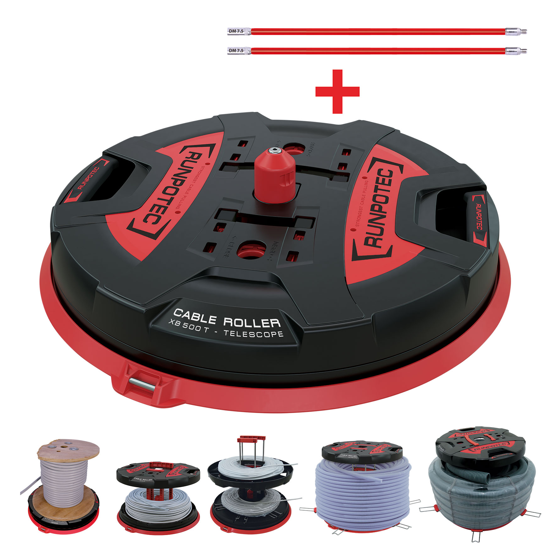 Runpotec X BOARD XB 500 T -Teleskop Profi-Kabelabroller 10187