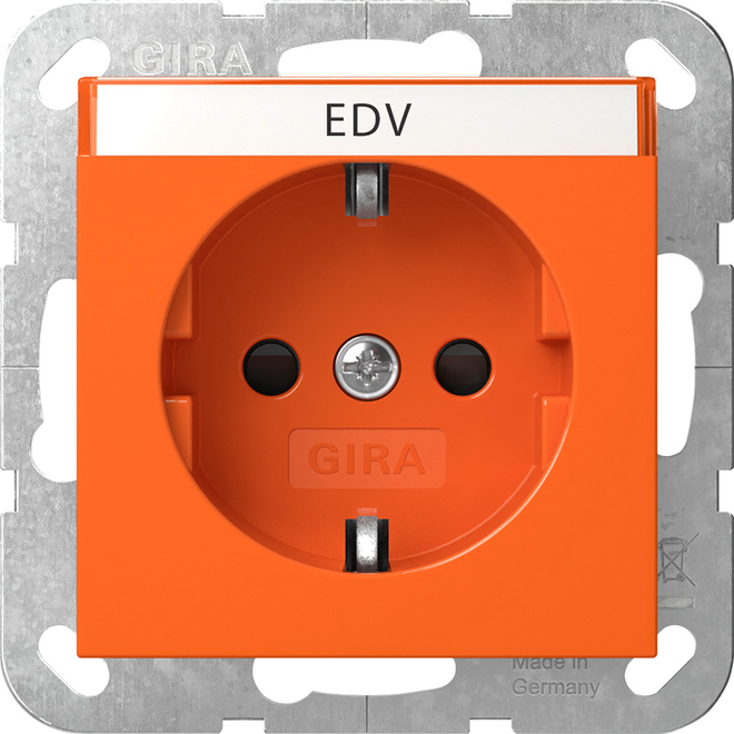 Gira SCHUKO-Steckd. BSF + SH System 55 Orange 4462109