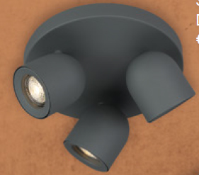 Böhmer Deckenstrahler 3xGU10, 7W, grau 42005 günstig online kaufen