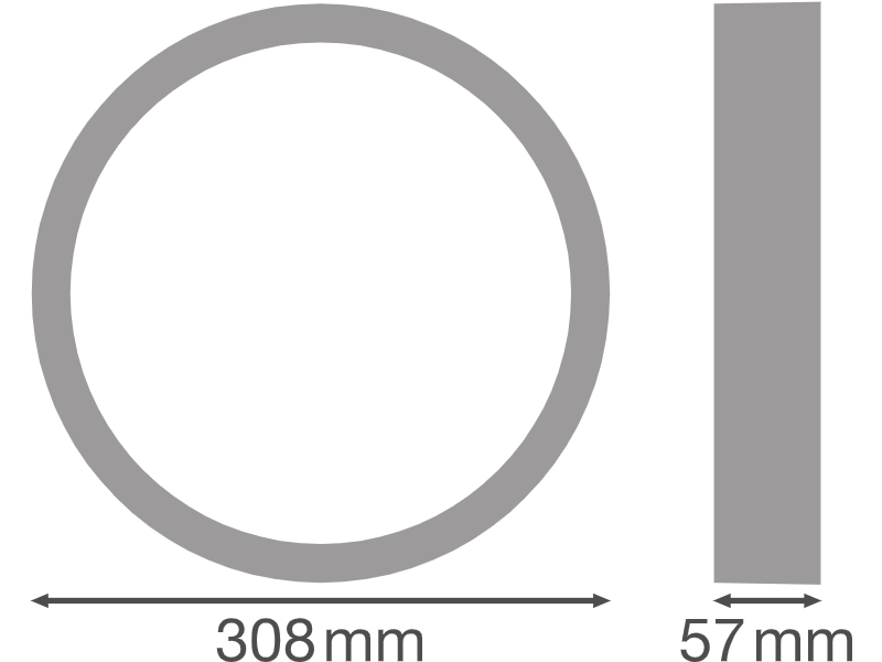 Ledvance LED wall and ceiling luminaire SURFACE BULKHEAD RING 300 BK