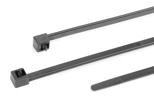 HellermannTyton Kabelbinder 350x4,6mm RELK2L PA66 BK 100 - 115-02300