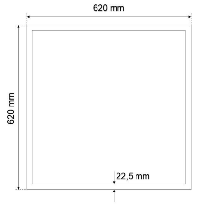 FRISCH-Licht HCL LED panel insert luminaire 625 DALI UGR19 IP44 - ELP41 2040MP.HCL