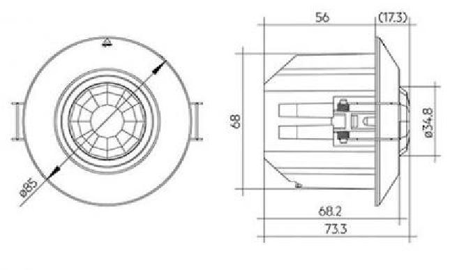 Tridonic Lichtmanagement Einbau Casambi basicDIM Wireless Sensor 5DP 38rc 'classic'