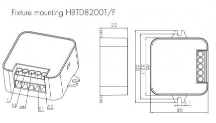 Hytronik Bluetooth On-Off LED-Switch HBTD8200S/F Bluetooth 5.0 - 41008200