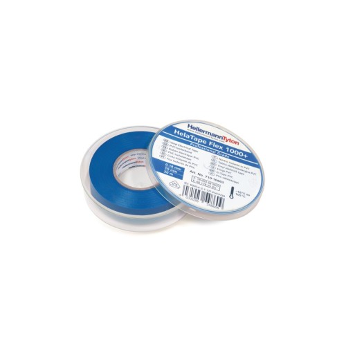 HellermannTyton Premium PVC-Isolierband 19mmx20m, blau FLEX1000+19x20 BU - 710-10603