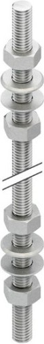 Niedax Gewindestab m.4Muttern+4Unterleg M 12/1000 - M 12/1000
