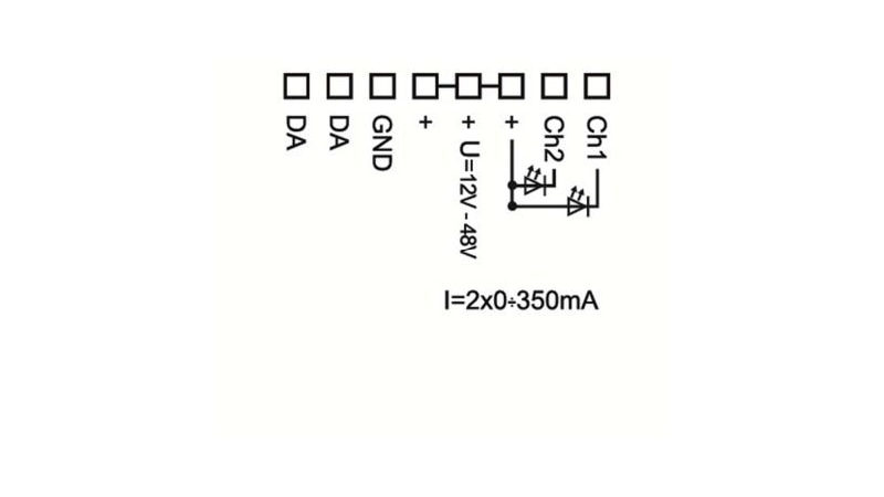 Lunatone Light Management LED-Dimmer DALI 2Ch CC 500mA