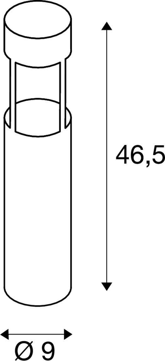 SLV SLOTS 45, Outdoor Standleuchte, LED, 3000K, rost, Ø/H 9/46,5 cm, 4,5 W - 231817